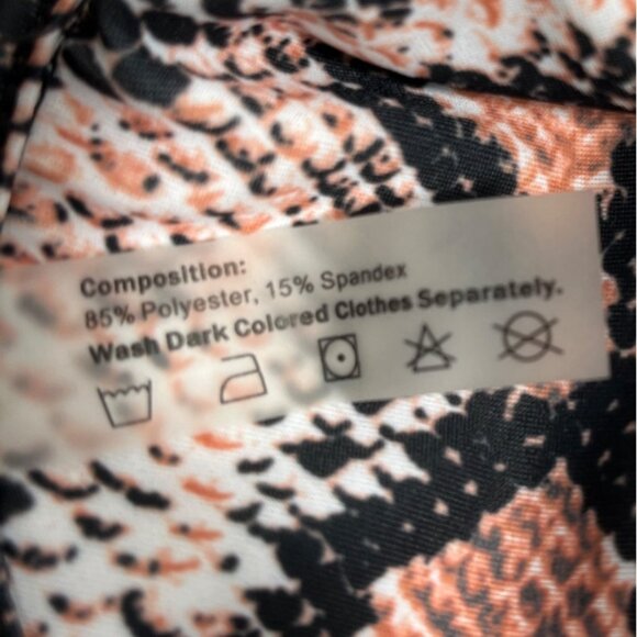 Zaful Black And Orange Snake Print Womens Bikini 2 Pieces Set Sz M - New - Picture 7 of 11